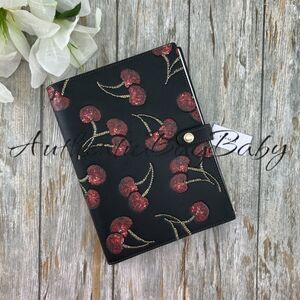 Coach Black Cherry Notebook Bag Purse